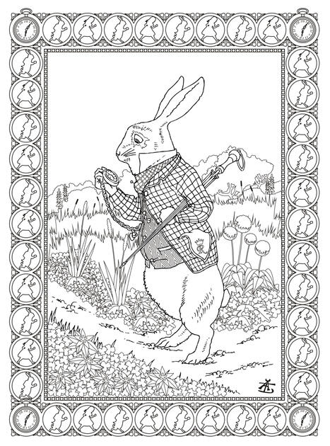 Alice in Wonderland to colour